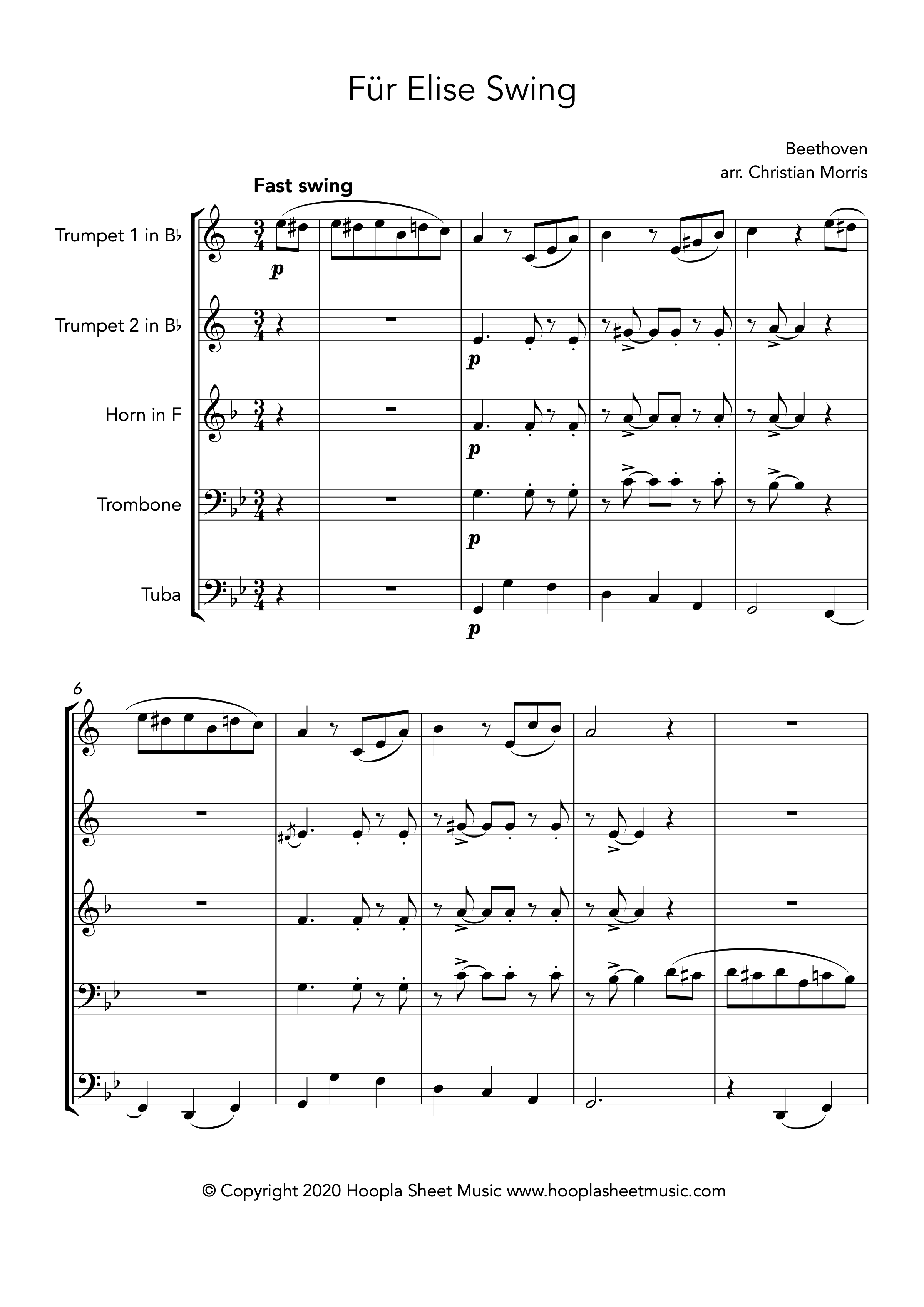 Für Elise Swing (Brass Quintet)