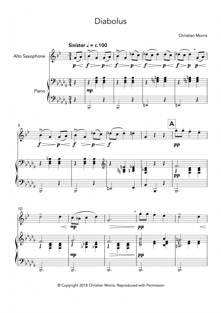 Diabolus (Alto Saxophone and Piano)