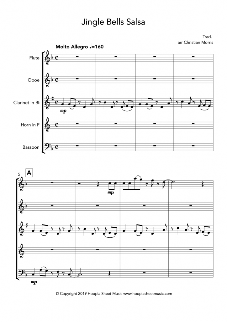 Jingle Bells Salsa (Wind Quintet)