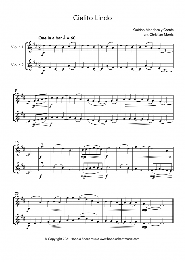 Cielito Lindo (Violin Duet)