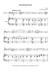 Amazing Grace (Trombone and Piano)