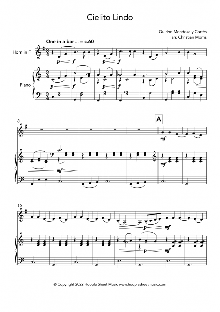 Cielito Lindo (French Horn and Piano)