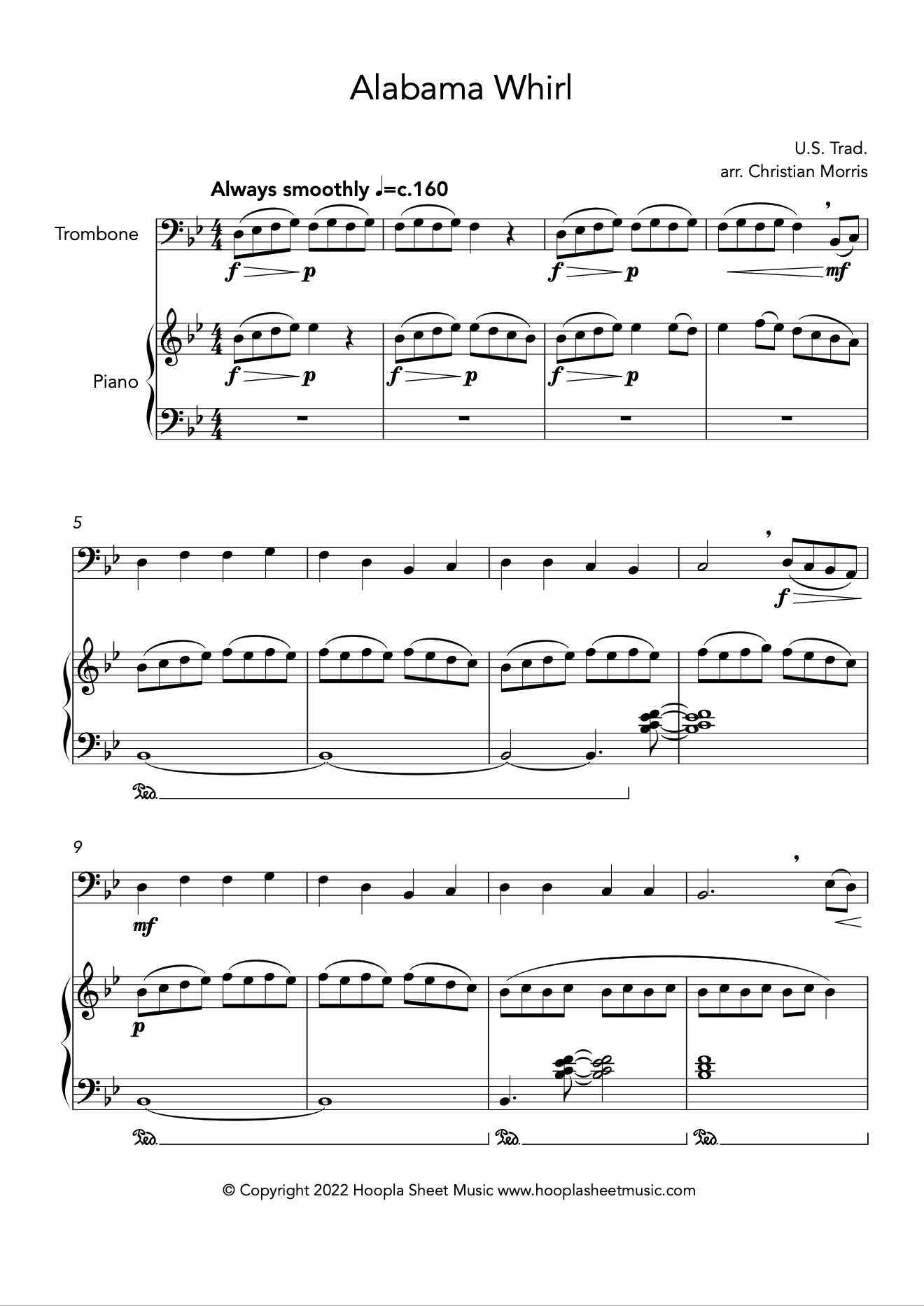 Alabama Whirl (Oh Susanna!) (Trombone and Piano)