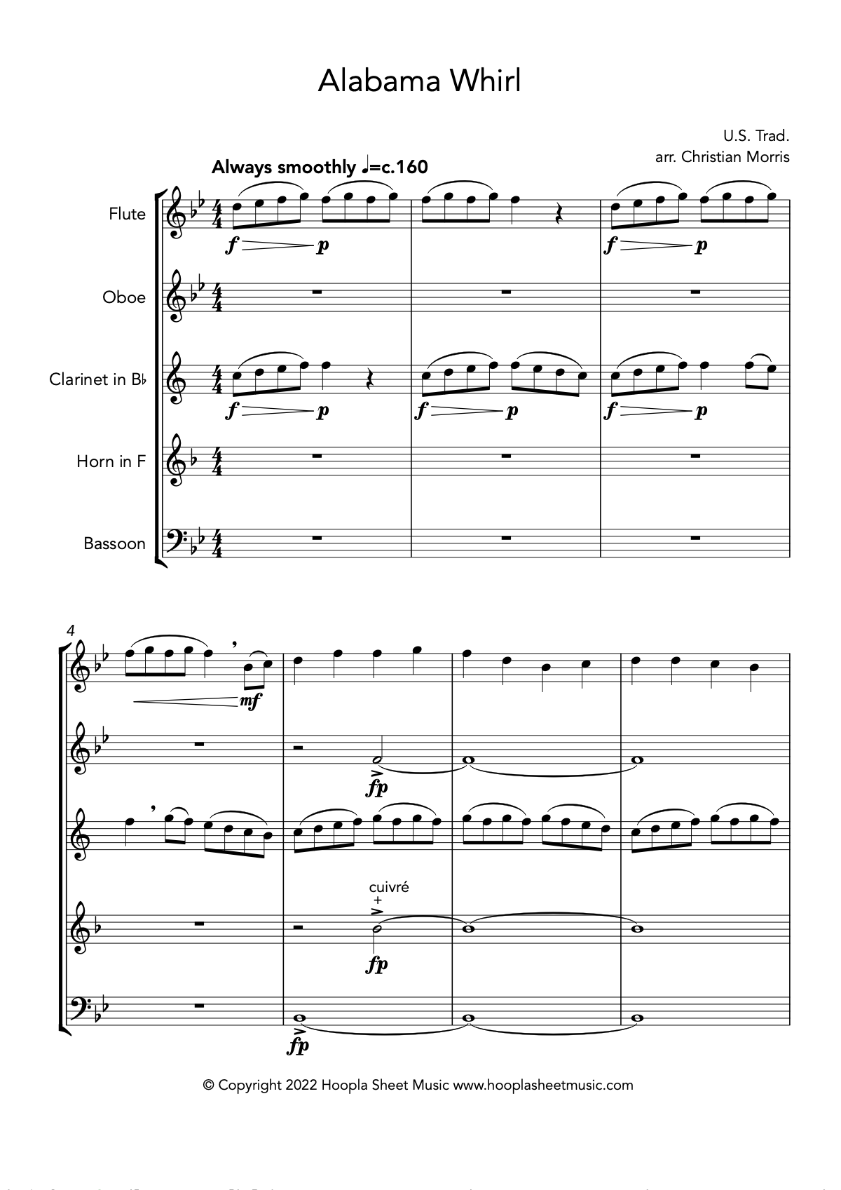 Alabama Whirl (Oh Susanna!) (Wind Quintet)