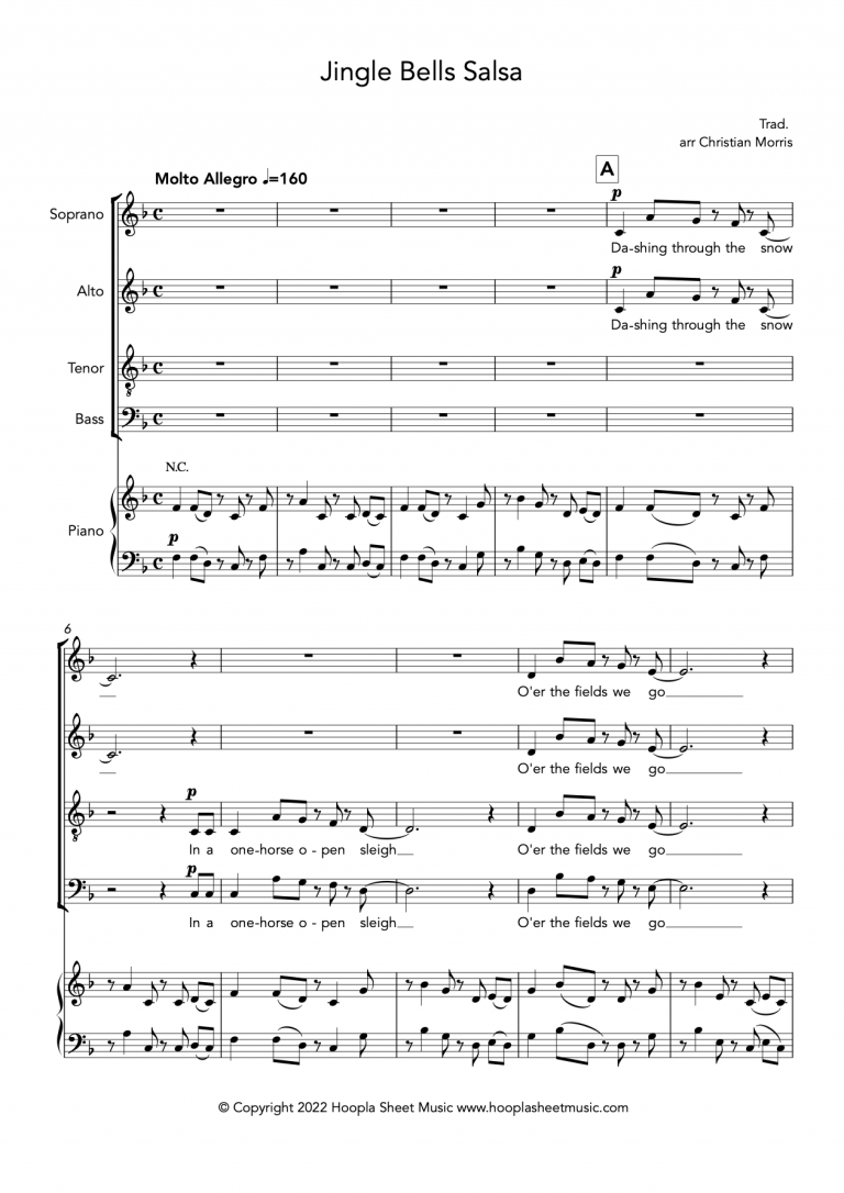 Jingle Bells Salsa (Choir and Piano)