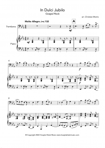 In Dulci Jubilo, Gospel Rock (Trombone and Piano)