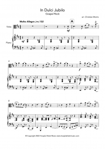 In Dulci Jubilo, Gospel Rock (Viola and Piano)