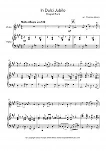 In Dulci Jubilo, Gospel Rock (Violin and Piano)