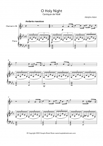 O Holy Night (Cantique de Noël) (Clarinet and Piano)