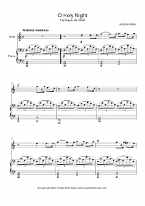 O Holy Night (Cantique de Noël) (Flute and Piano)