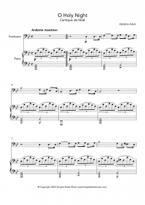O Holy Night (Cantique de Noël) (Trombone and Piano)