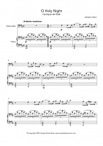 O Holy Night (Cantique de Noël) (Cello and Piano)