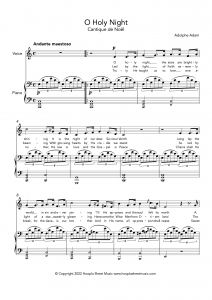 O Holy Night (Cantique de Noël) (Voice and Piano)