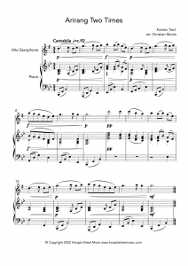 Arirang Two Times (Alto Saxophone and Piano)