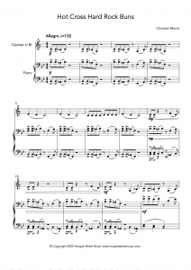 Hot Cross Hard Rock Buns (Clarinet and Piano)