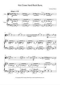 Hot Cross Hard Rock Buns (Viola and Piano)