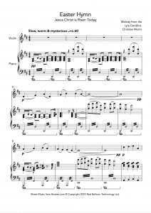 Easter Hymn (Jesus Christ is Risen Today) (Violin and Piano)