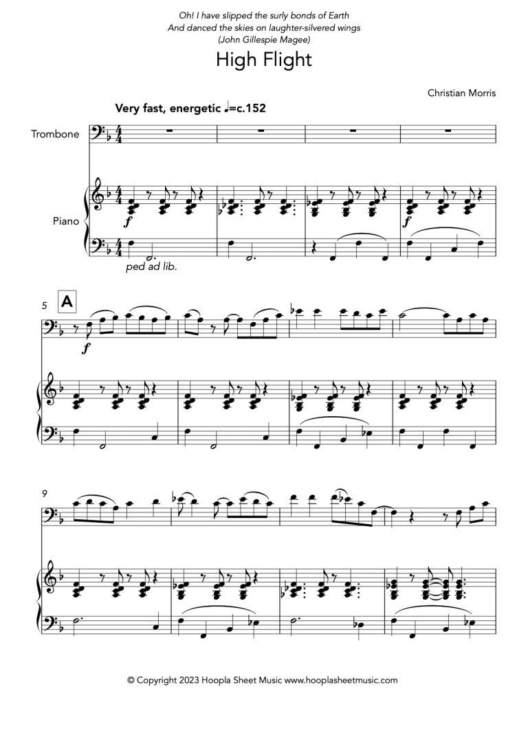 High Flight (Trombone and Piano)
