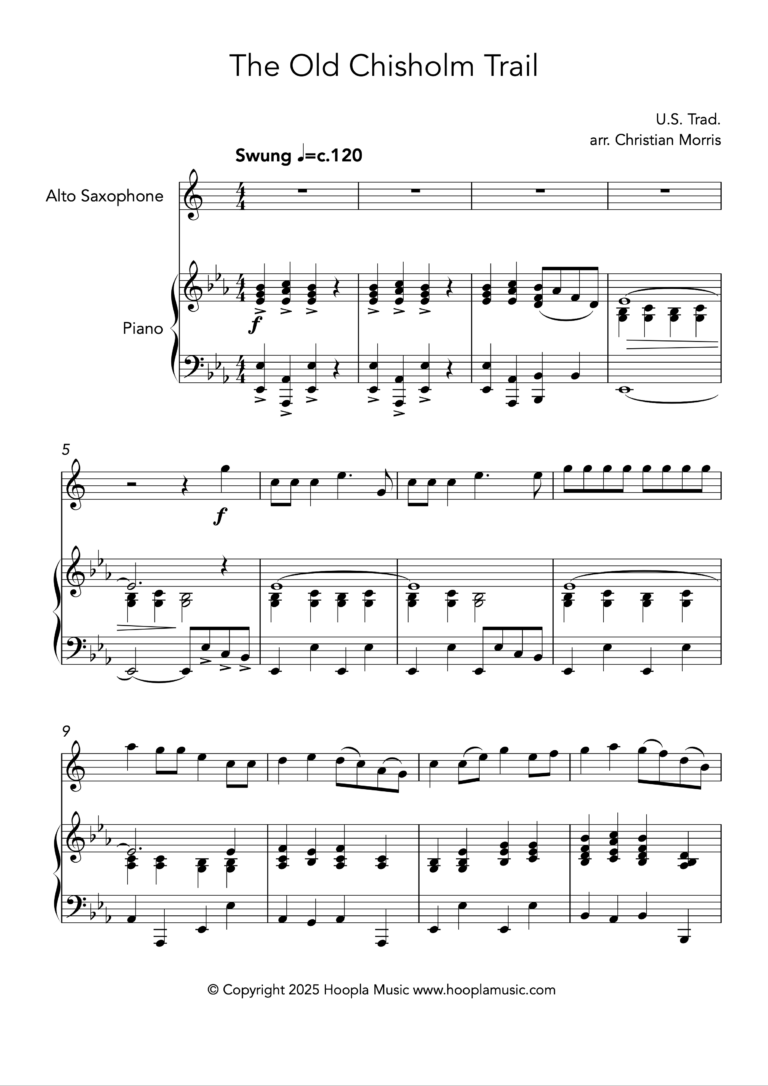 The Old Chisholm Trail (Alto Saxophone)