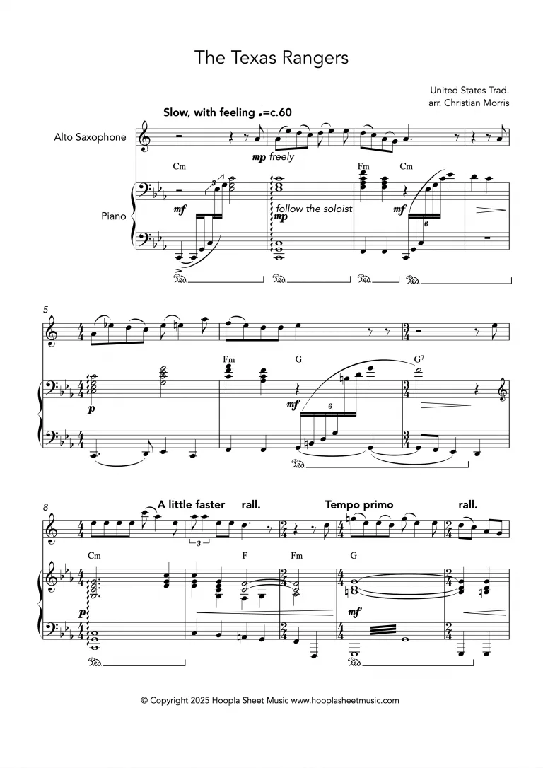 The Texas Rangers (Alto Saxophone)