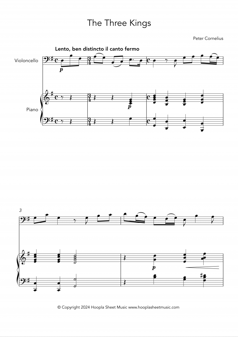 The Three Kings (Cello and Piano)