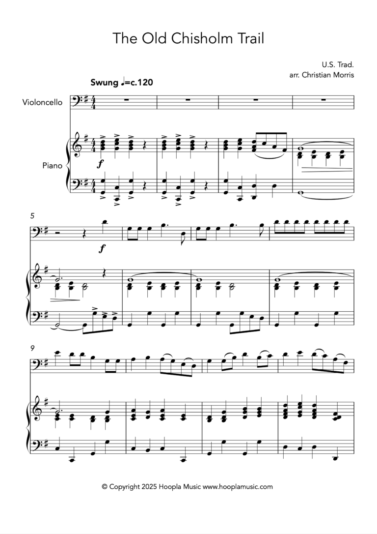 The Old Chisholm Trail (Cello)
