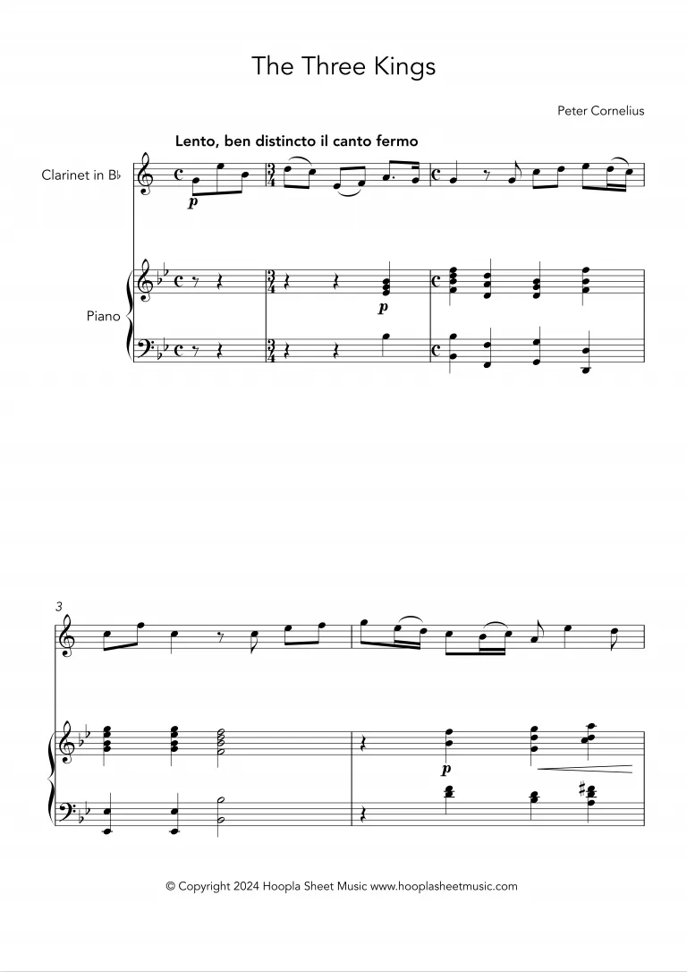 The Three Kings (Clarinet and Piano)