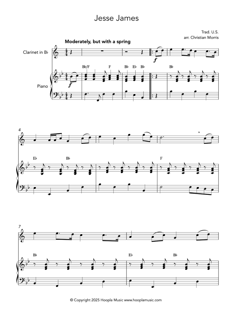 Jesse James (Clarinet)