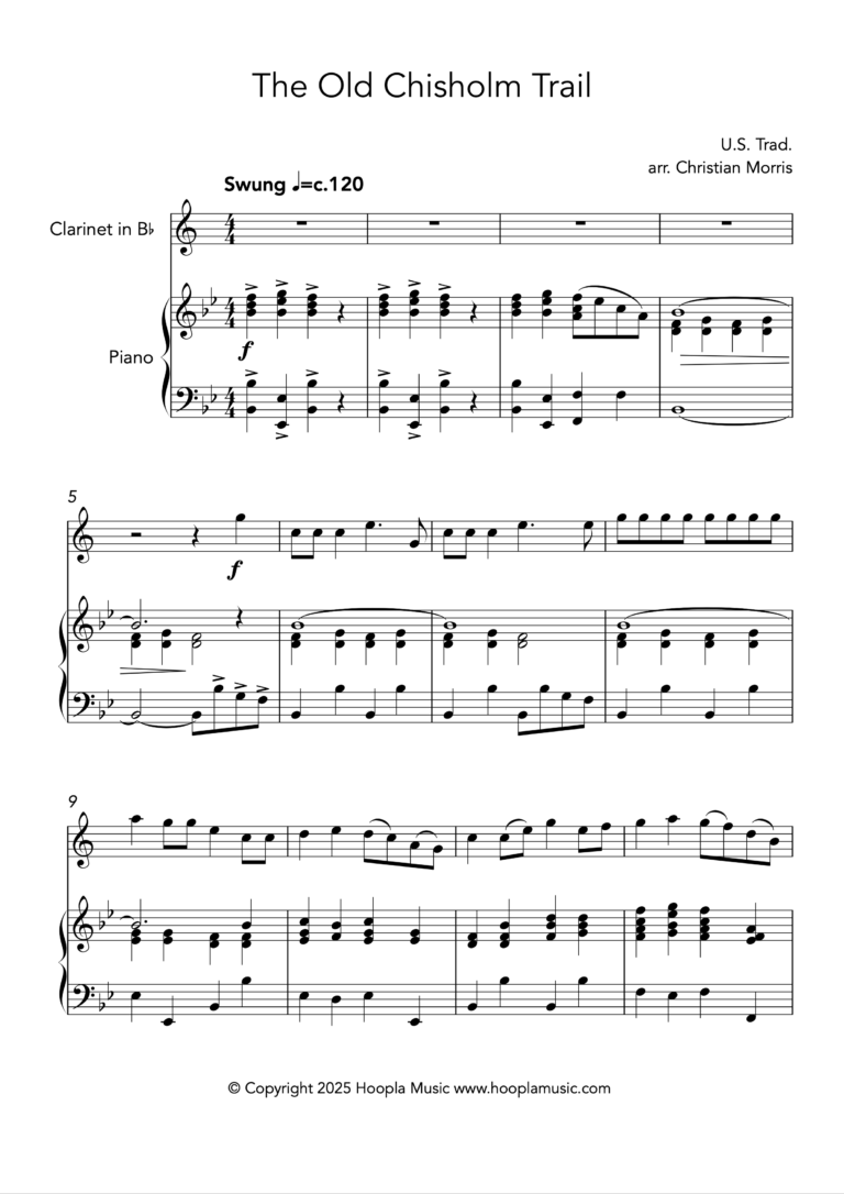 The Old Chisholm Trail (Clarinet)