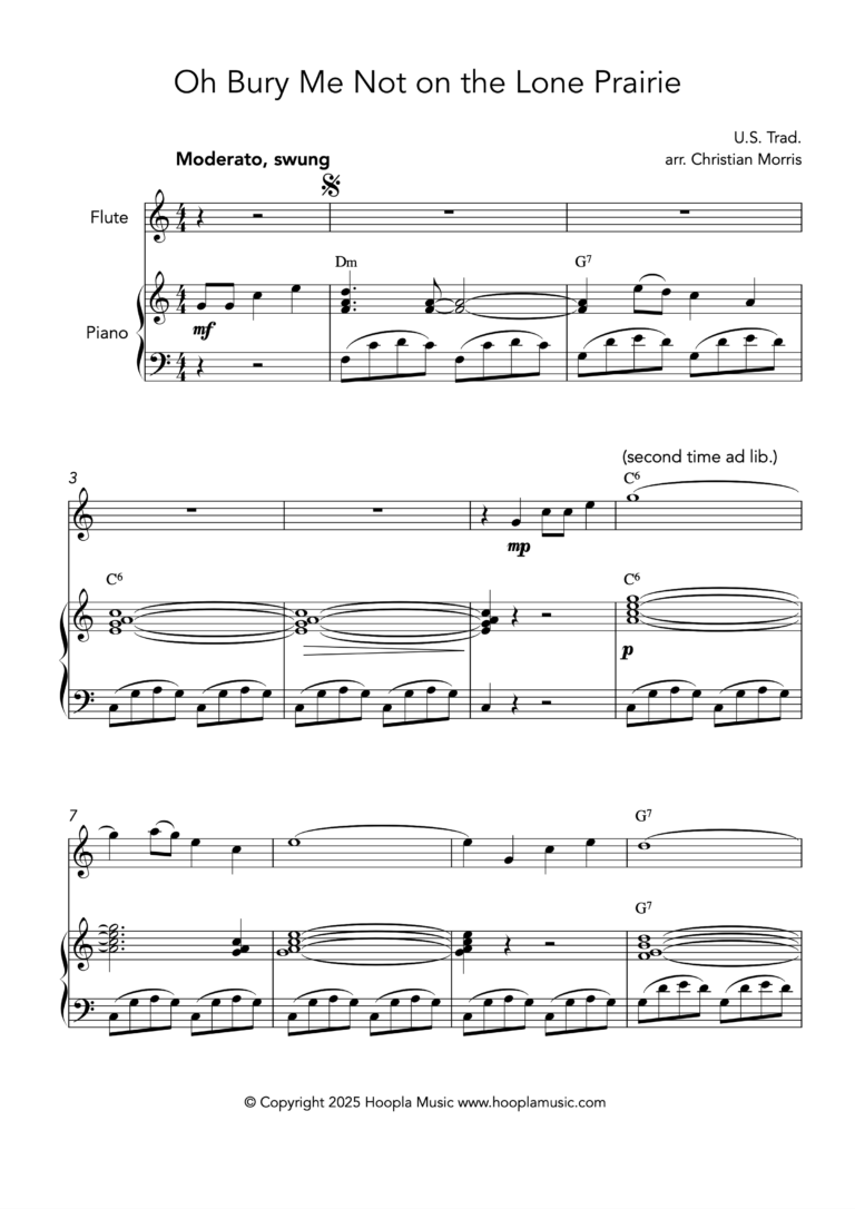 Oh Bury Me Not on the Lone Prairie (Flute)