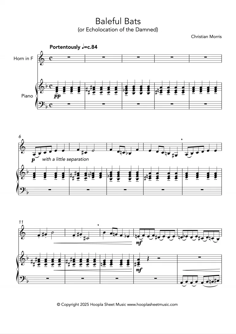 Baleful Bats (or Echolocation of the Damned) (French Horn)