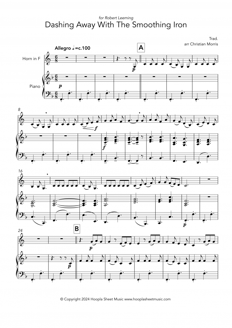 Dashing Away With The Smoothing Iron (French Horn and Piano)