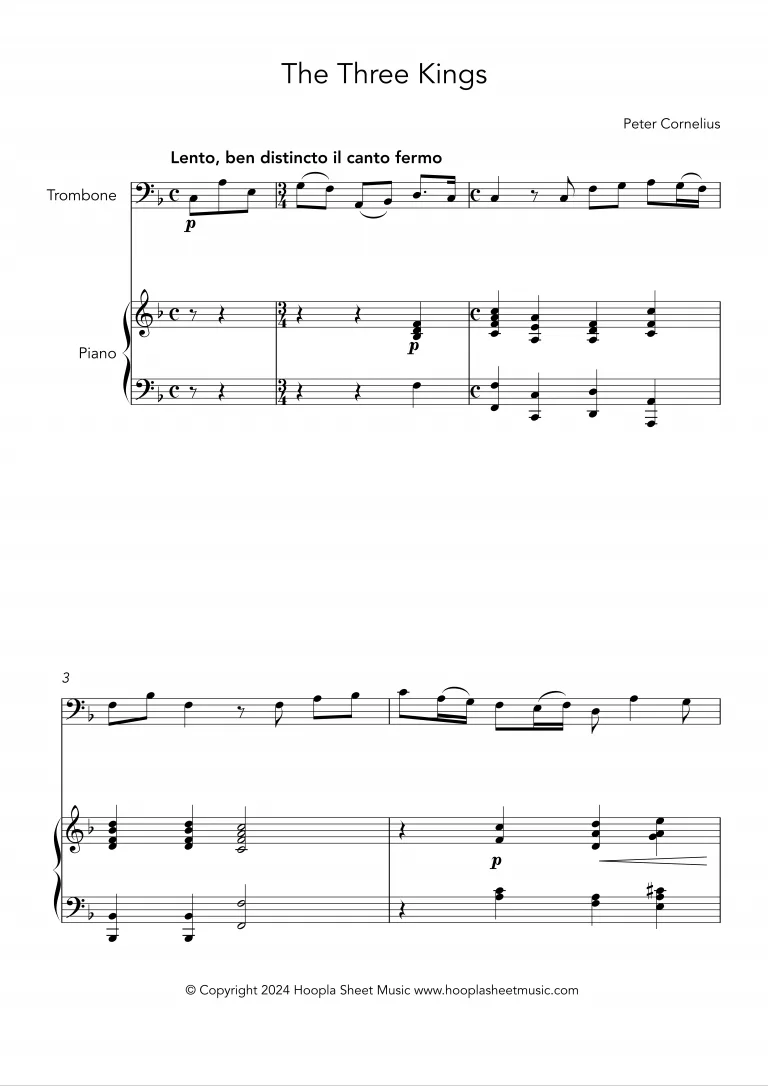 The Three Kings (Trombone and Piano)