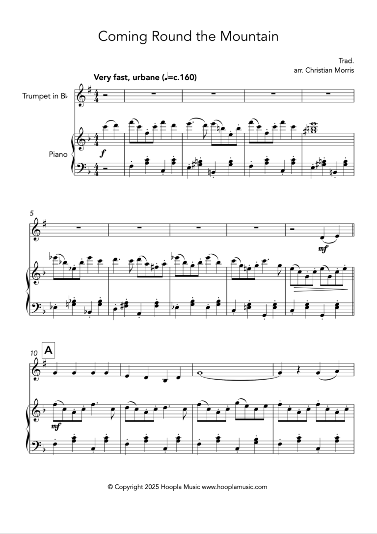 She’ll be Coming Round the Mountain When She Comes (Trumpet)