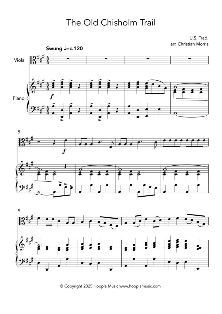 The Old Chisholm Trail (Viola)