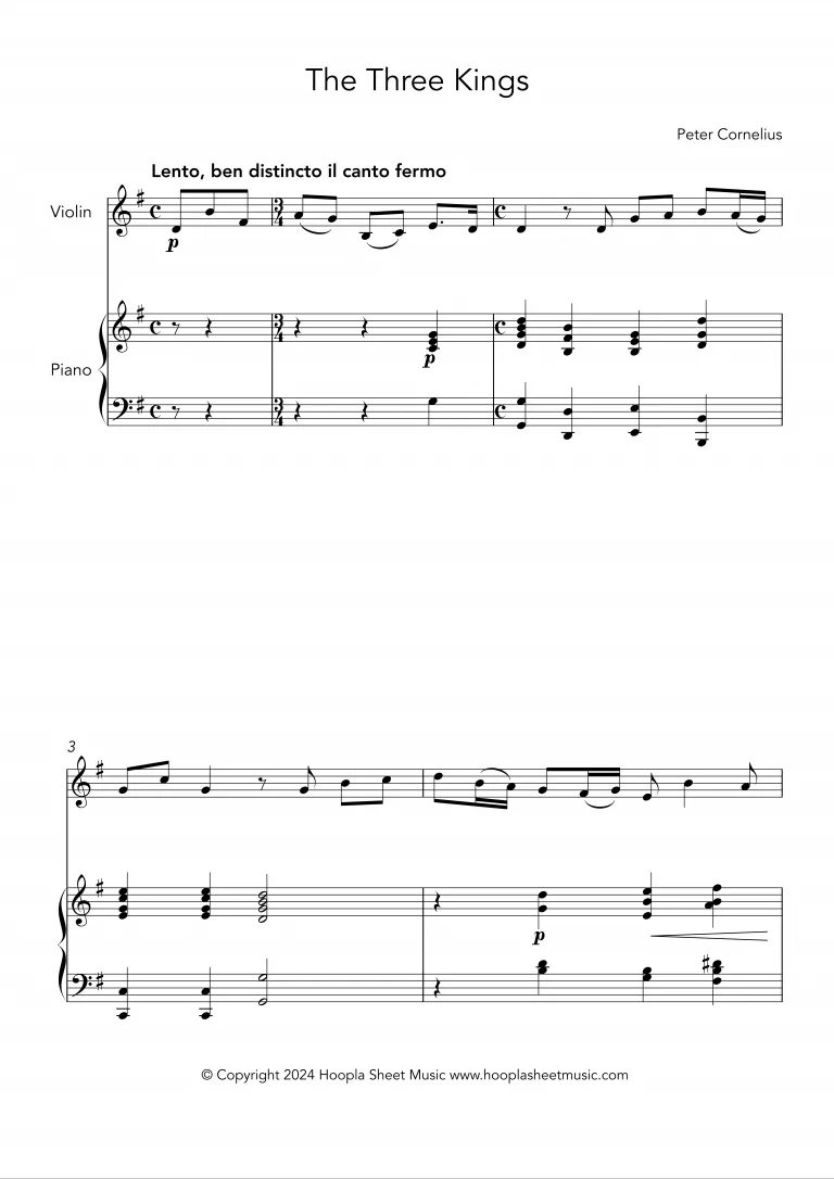 The Three Kings (Violin and Piano)