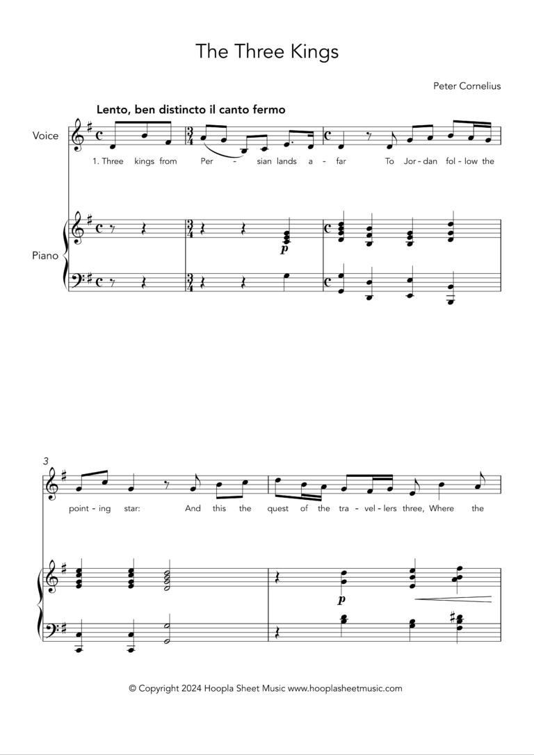 The Three Kings (Voice and Piano)