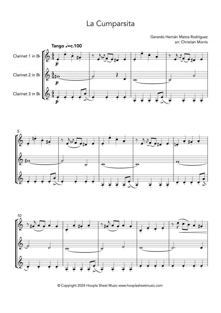 La Cumparsita (Clarinet Trio)