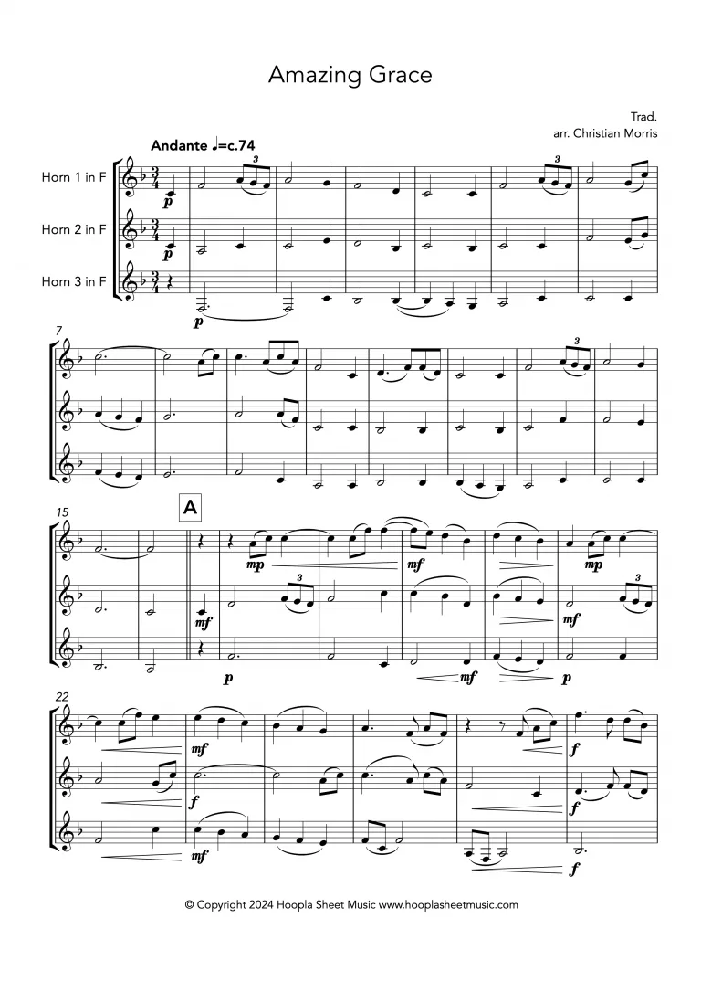Amazing Grace (French Horn Trio)