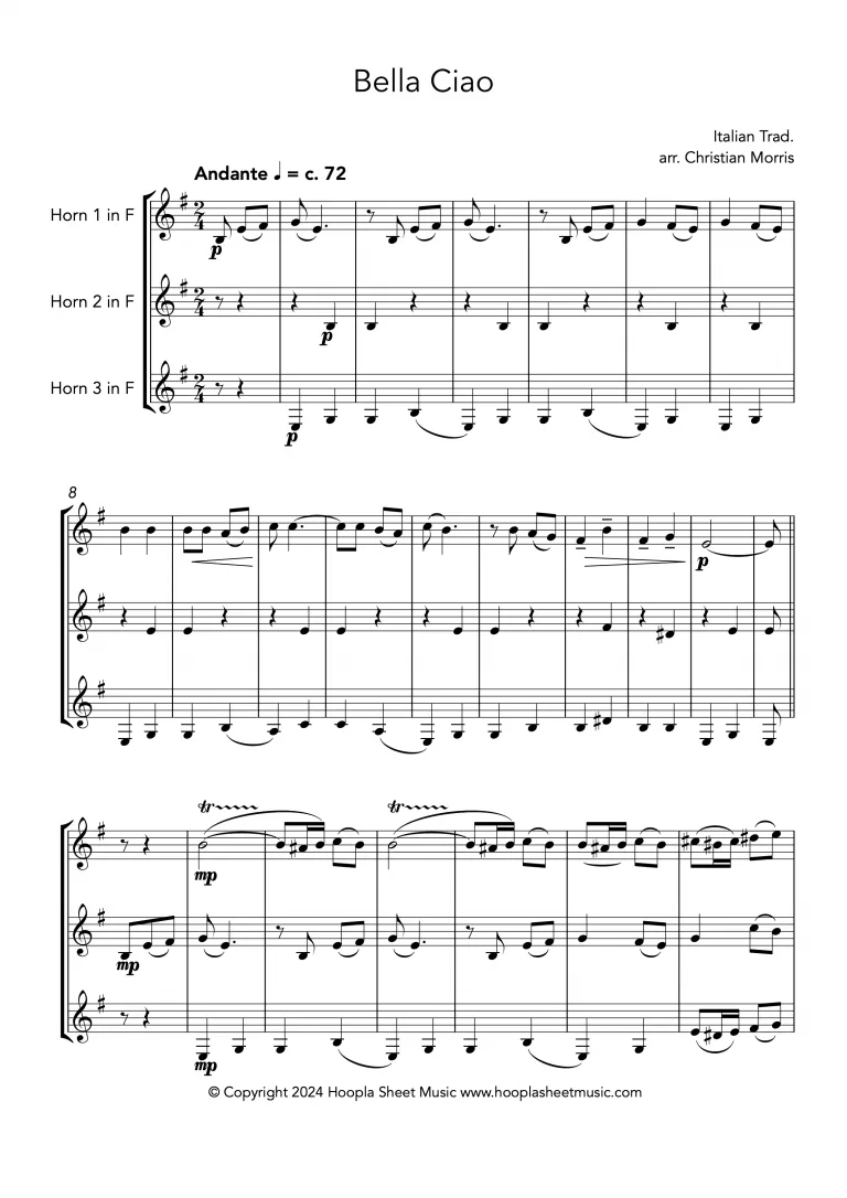Bella Ciao (French Horn Trio)