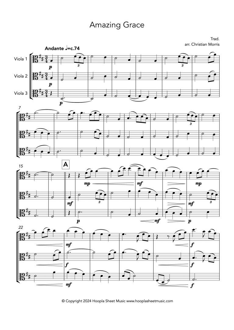 Amazing Grace (Viola Trio)
