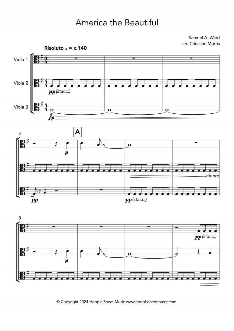 America the Beautiful (Viola Trio)