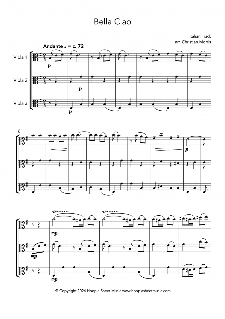 Bella Ciao (Viola Trio)