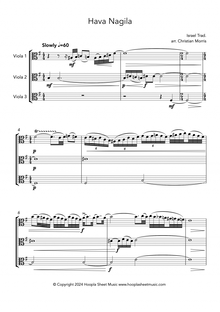 Hava Nagila (Viola Trio)
