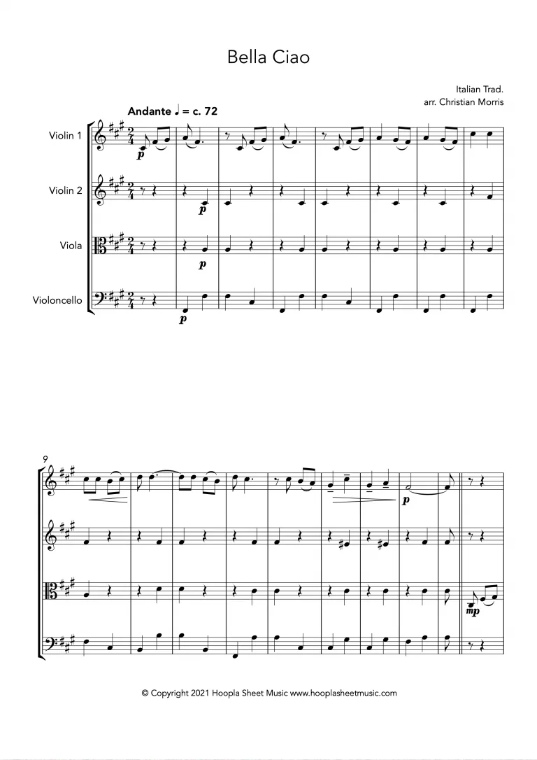 Bella Ciao (String Quartet)