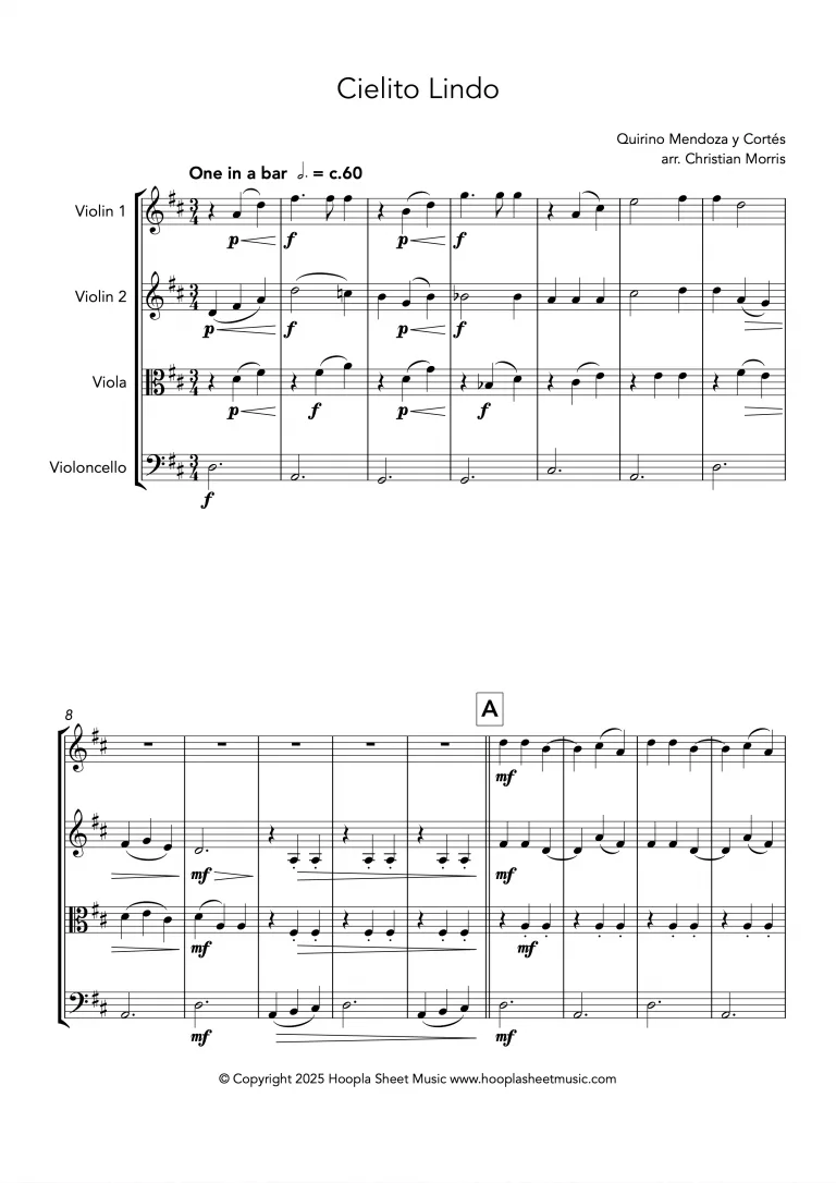 Cielito Lindo (String Quartet)