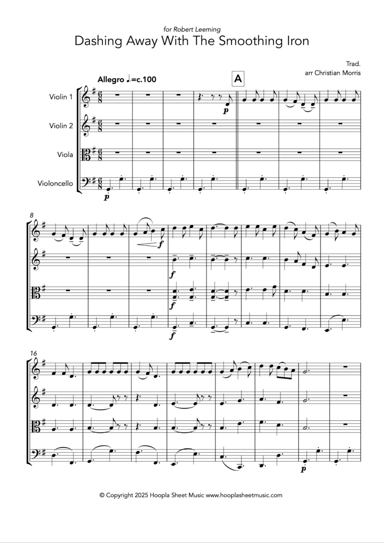Dashing Away With The Smoothing Iron (String Quartet)