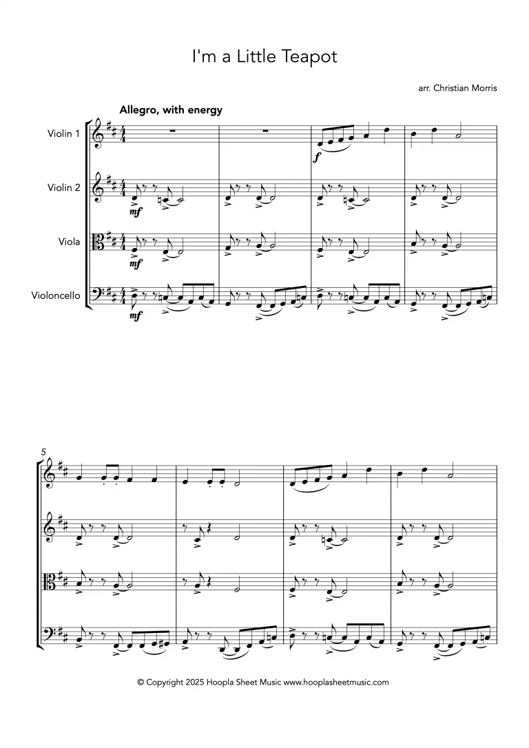 I’m a Little Teapot (String Quartet)