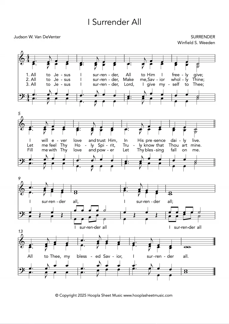 I Surrender All (Flexible 4-Part)