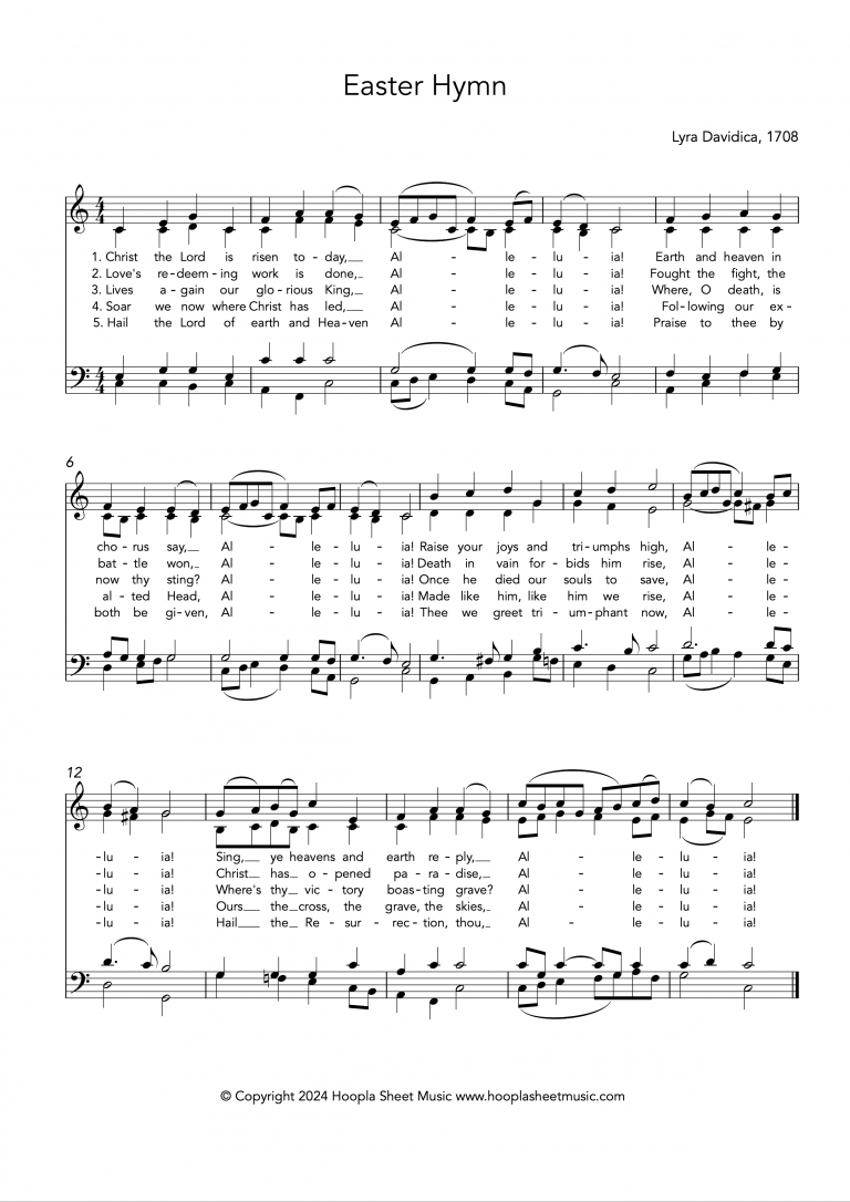Easter Hymn (Classic Version) (4 Part Flexible Ensemble)